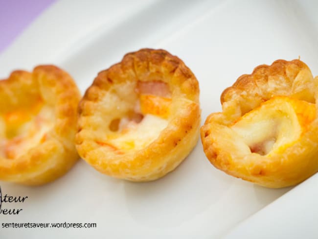 Mini tartelettes lardons / reblochon