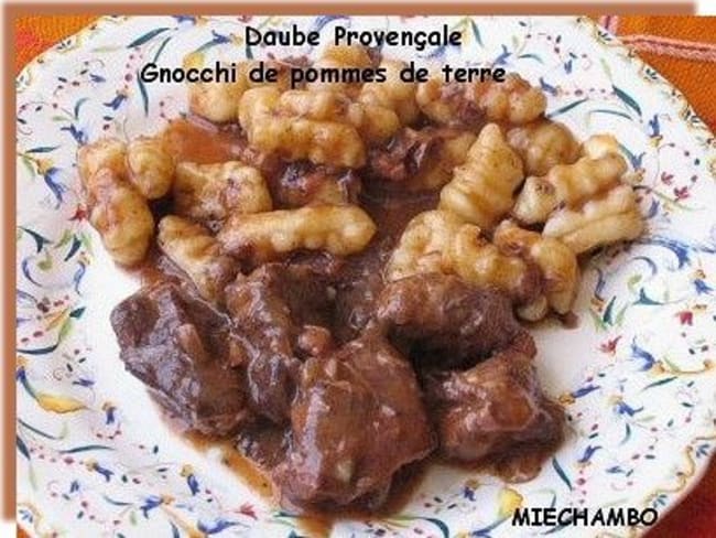 Daube Provençale et gnocchi de Pommes de Terre