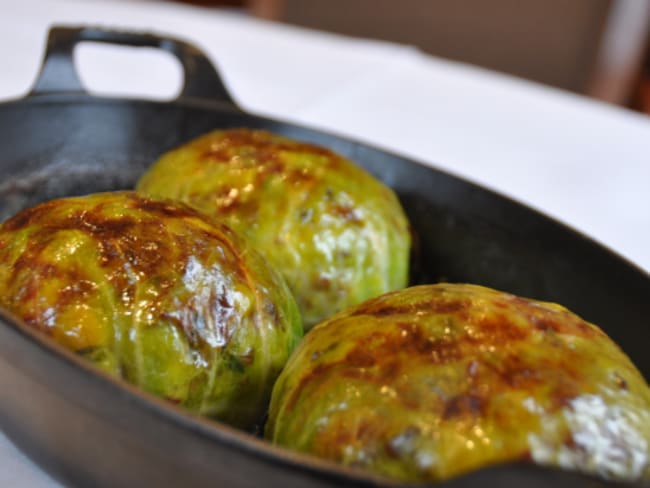 Les choux farcis du pot-au feu d’hier