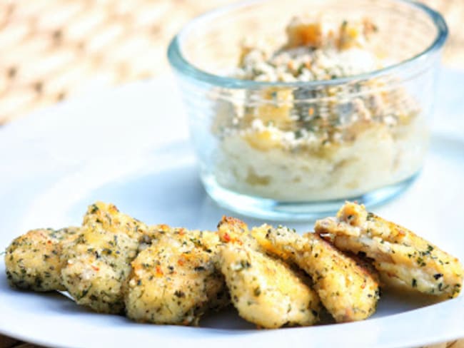 Cuisses de grenouille panées et gratin de topinambours