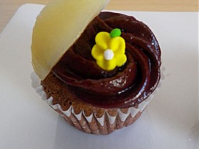 Cupcakes chocolat poires