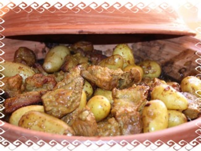 Tajine de veau aux pruneaux cuits au four