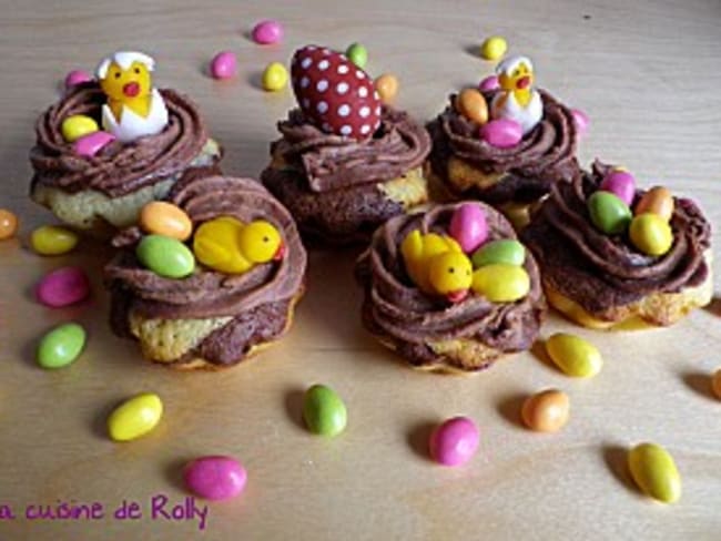 Cupcakes de Pâques aux 3 chocolats