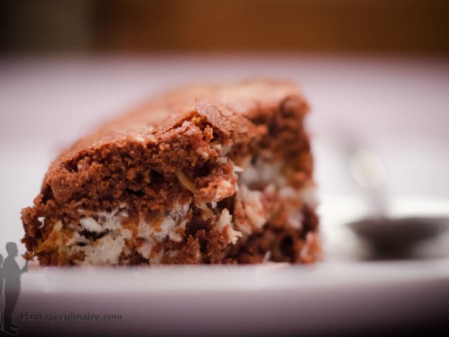 Brownie au chocolat et à la noix de coco