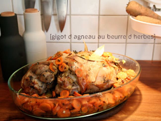 Gigot d'Agneau au Beurre d'Herbes