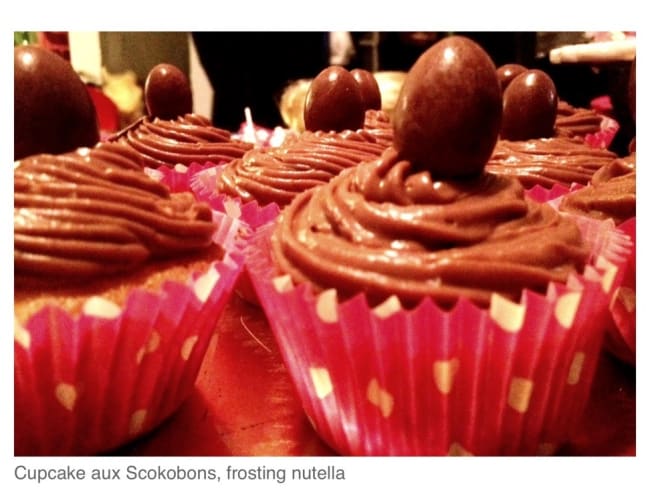 Cupcakes aux Schokobons et cream cheese au Nutella