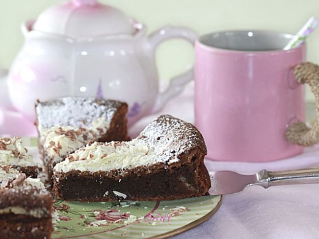 Fondant au chocolat, aux petits beurres et au vin de noix