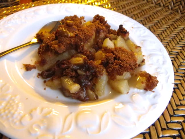 Crumble de poires au Spéculoos