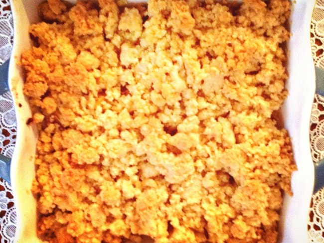 Crumble aux pommes et double dose d'amandes