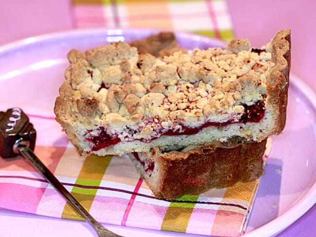 STREUSEL NOISETTES ET FRAMBOISES