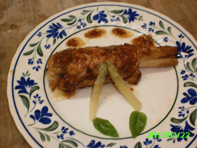 Paupiette d'asperge au jambon de Parme