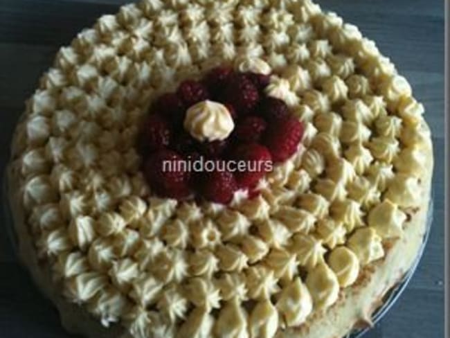 Gâteau de crêpes à la framboise