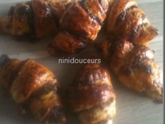 Croissants chocolat smarties et chocolat spéculos