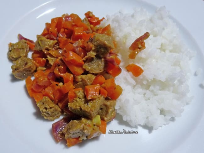 Sauté de seitan aux carottes à l’aigre-douce