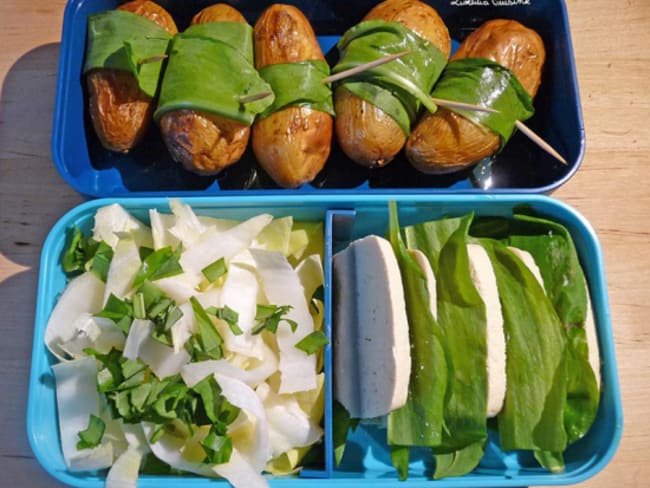 Bento végétarien à l’ail des ours