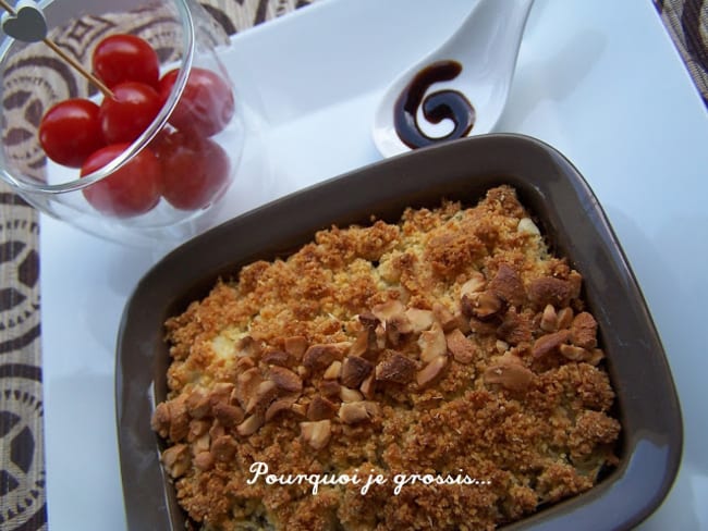 Crumble de papaye verte au chèvre