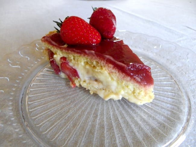 Fraisier à la crème pâtissière