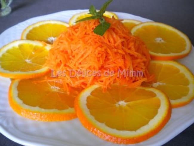 Salade de carottes râpées à l’orange et au miel