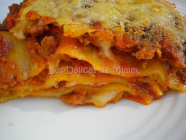 Lasagne bolognaise aux 4 fromages