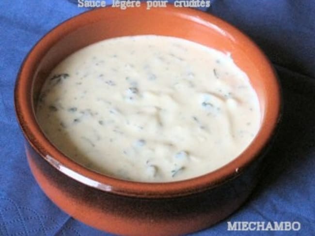 Sauce légère pour crudites