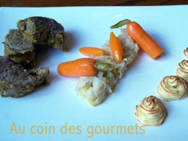 Filet mignon aux épices cuit en papillote