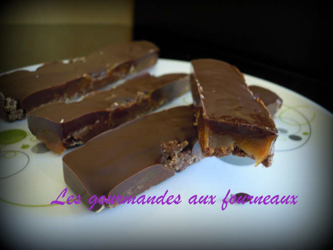 Barres Chocolat Caramel aux éclats de galettes St Michel