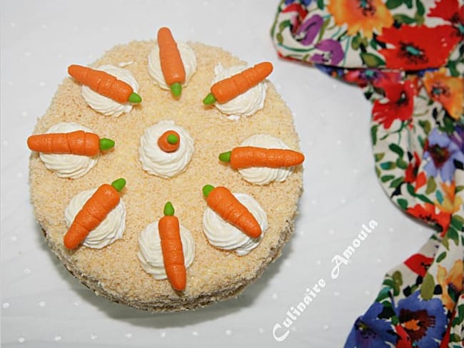 Le carrot cake d'après la recette de Christophe Michalak