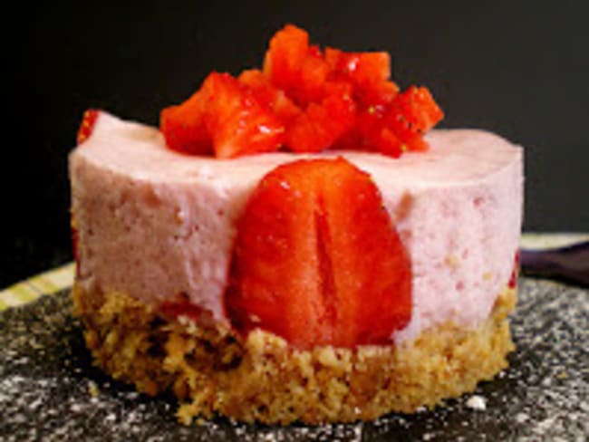 Mini fraisiers au tofu soyeux