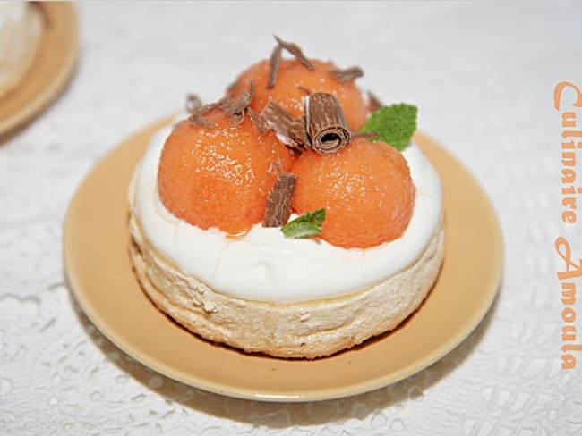 Pavlova au melon : frais et craquant