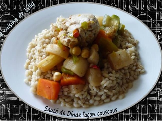 Sauté de dinde, façon couscous