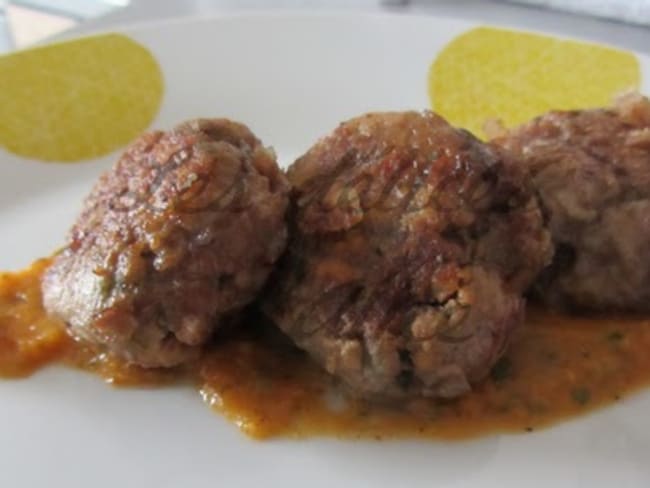 Boulettes de boeuf façon keftas à la patate douce