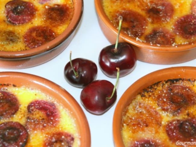 Crème brûlée coco-cerise