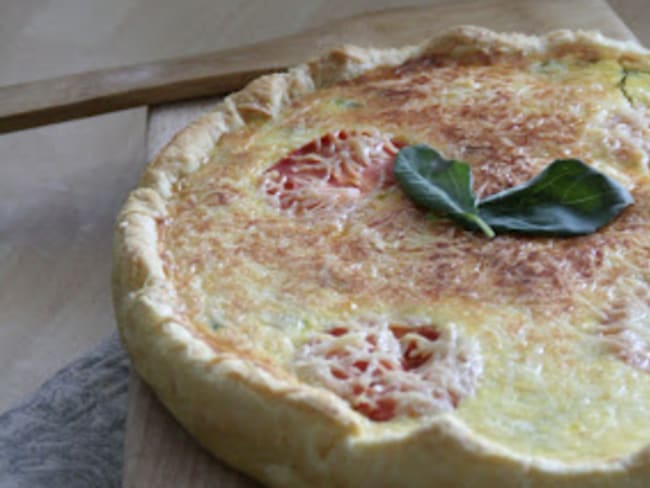 Quiche tomate chèvre et basilic