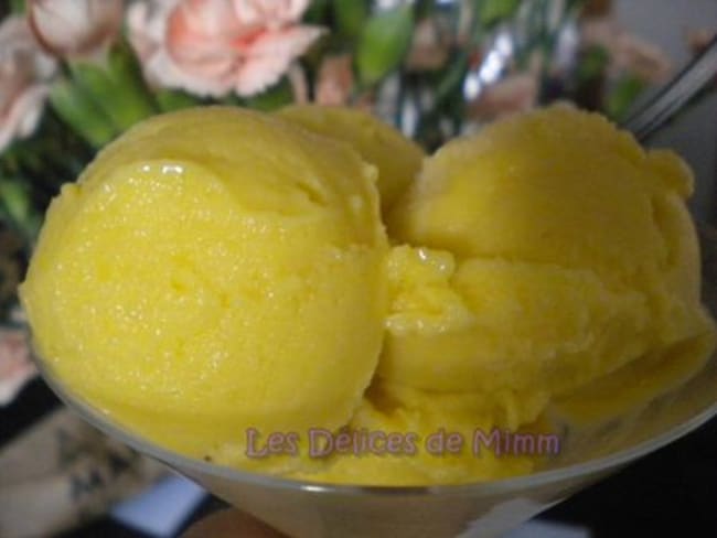 Crème glacée mangue banane