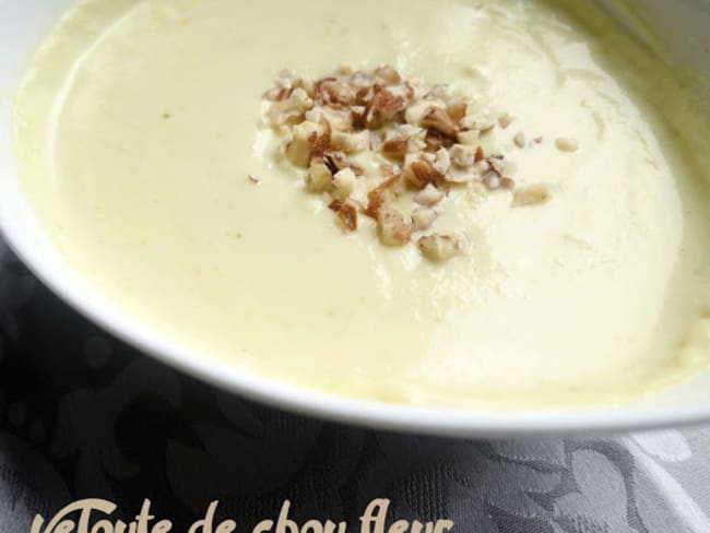 Velouté de chou fleur au chèvre frais