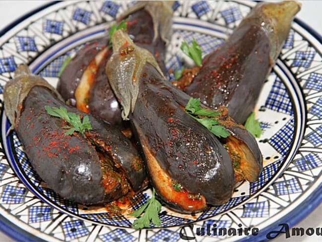 Aubergines marinées à la marocaine