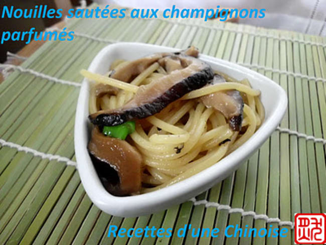 Nouilles sautées aux champignons Shiitaké