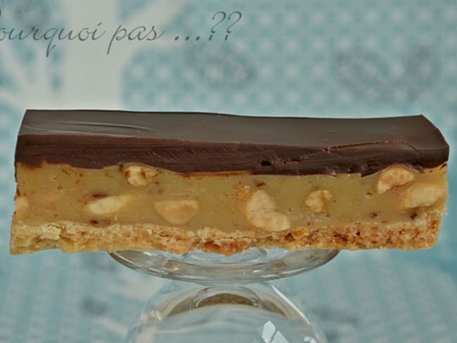 Barre chocolat / caramel aux cacahuètes salées