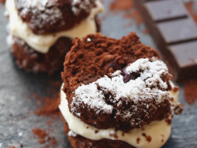 Petits rond au chocolat avec la crème fleurette