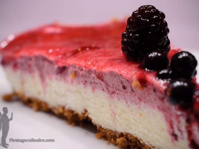 Bavarois aux fruits rouges, chocolat blanc et spéculoos