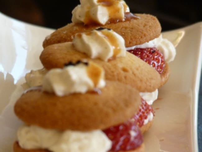 Fraisier aux petits cagniotes de Noirmoutier et à la vanille