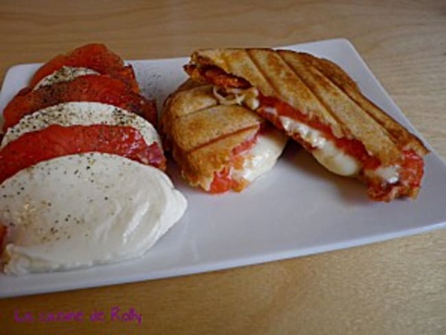 Croque chorizo et mozzarella