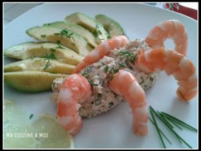 AVOCAT CREVETTES ET SA MOUSSE DE CRABE