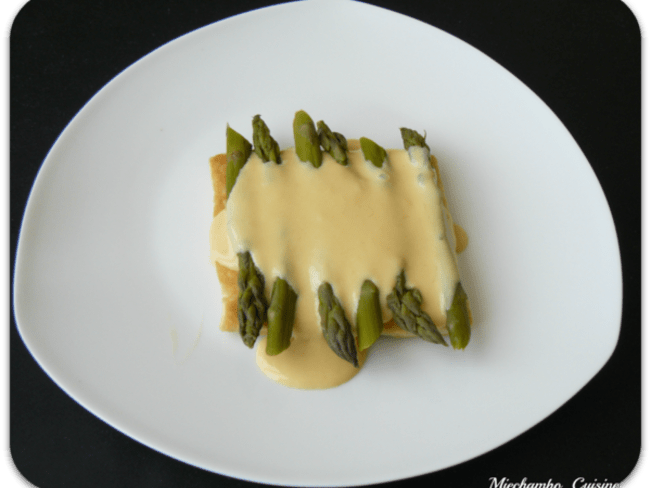 Feuilletés d'Asperges au Sabayon de Citron et Vin Muscat