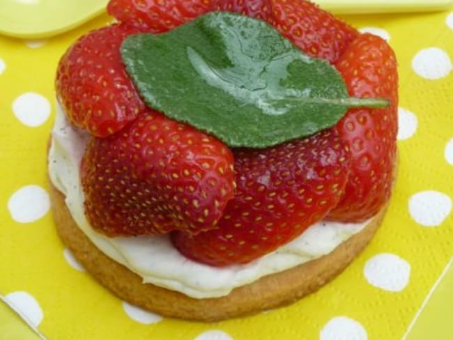 Tartelette sablée aux fraises