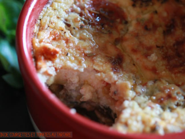 Gratin de courgettes et tomates au Tartare