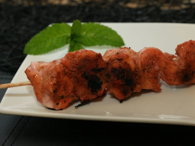 Brochettes de poulet tandoori