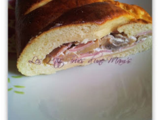 Fougasse jambon-champignon