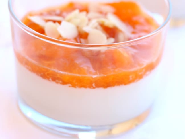 Panacotta d'été amande et abricot