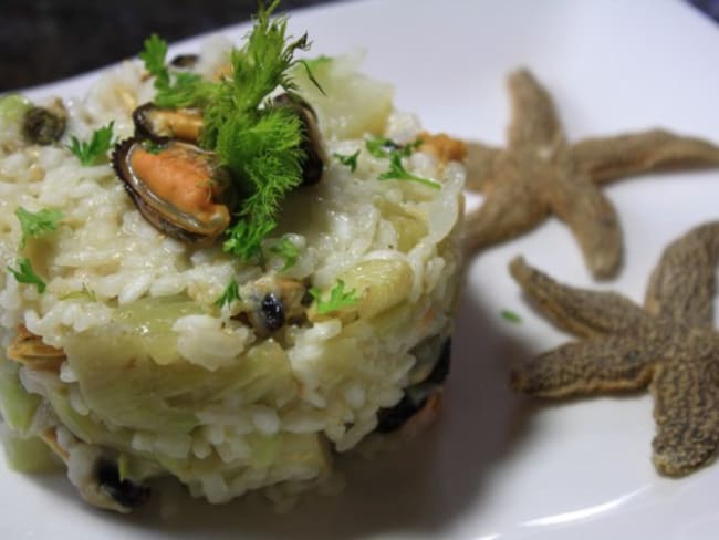 Risotto de la mer moules et fenouil